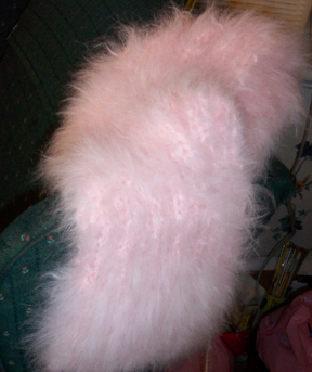 Light Pink Angora Scarf